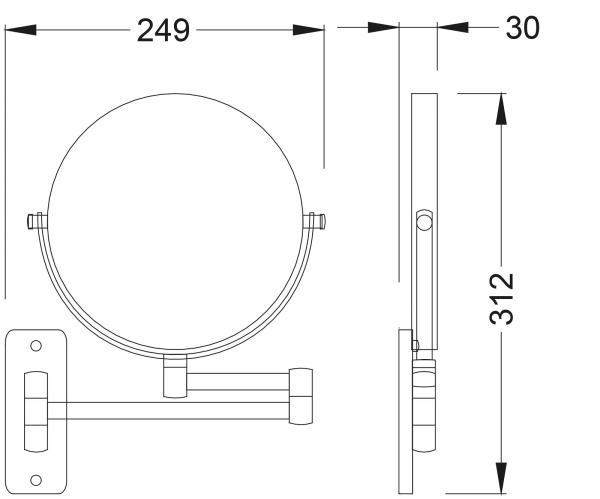 Зеркало косметическое Timo Nelson 150076/00